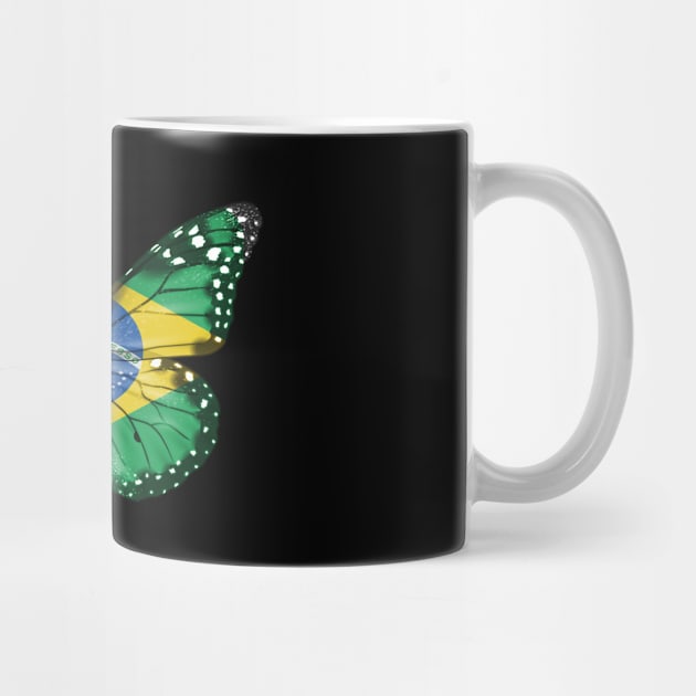 Brazilian Flag  Butterfly - Gift for Brazilian From Brazil by Country Flags